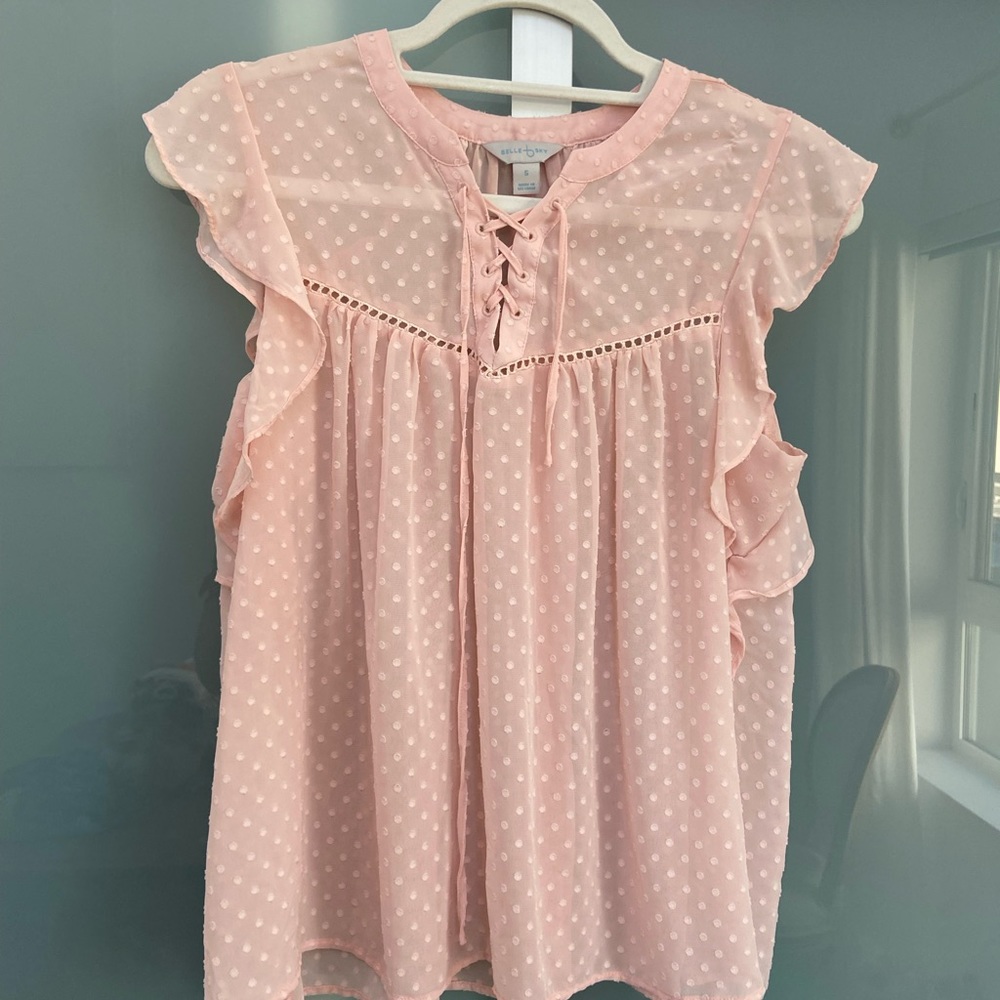 Pink Tie up blouse